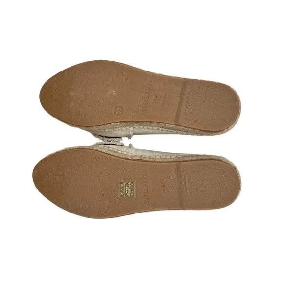 Zadig &amp; Voltaire Canvas Espadrilles Off White Cotton Canvas Wings Size 37