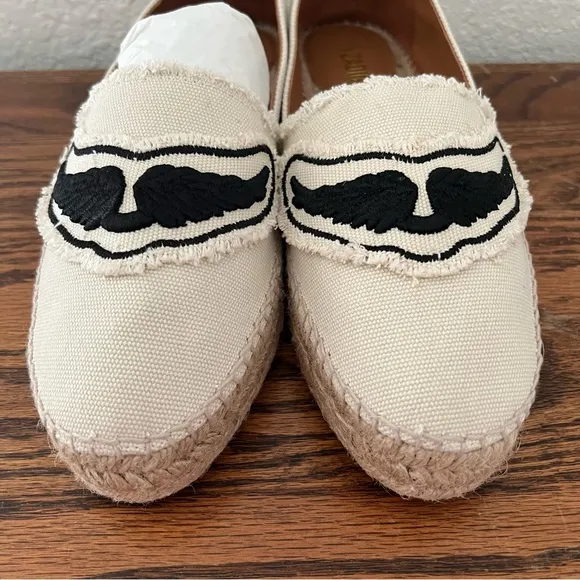 Zadig &amp; Voltaire Canvas Espadrilles Off White Cotton Canvas Wings Size 40
