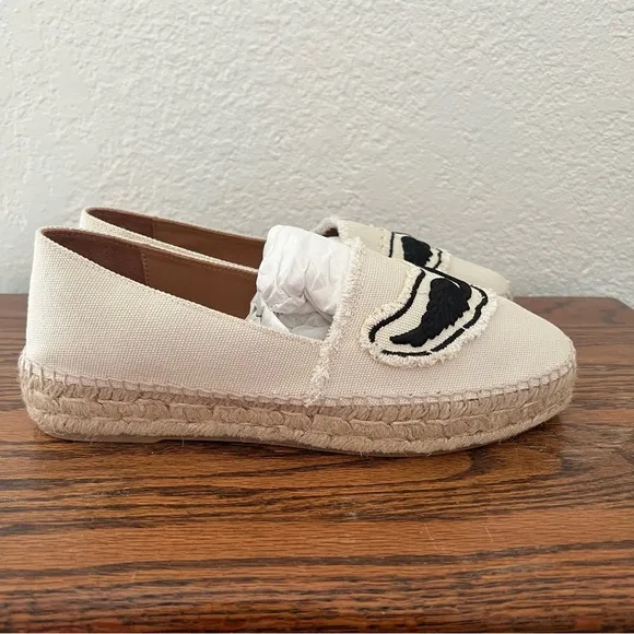 Zadig &amp; Voltaire Canvas Espadrilles Off White Cotton Canvas Wings Size 40