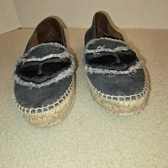 Zadig &amp; Voltaire Canvas Gray Espadrilles size 36/5.5-6US