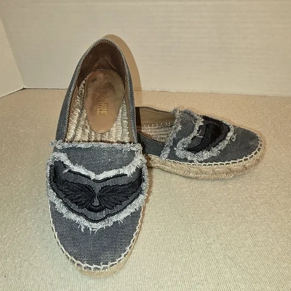 Zadig &amp; Voltaire Canvas Gray Espadrilles size 36/5.5-6US