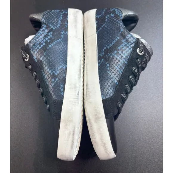 Zadig &amp; Voltaire New Low-Top Used‎ Wild Sneaker Deep Blue Distressed EU36 / US 5