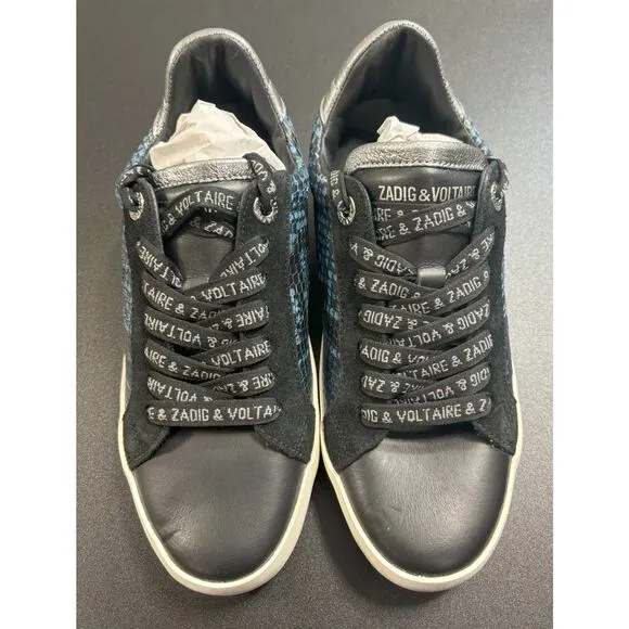 Zadig &amp; Voltaire New Low-Top Used‎ Wild Sneaker Deep Blue Distressed EU36 / US 5
