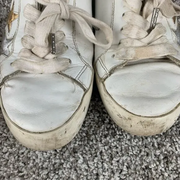 Zadig &amp; Voltaire Used Star Sneakers Women's Size 7 White Leather Low Top