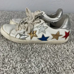Zadig &amp; Voltaire Used Star Sneakers Women's Size 7 White Leather Low Top
