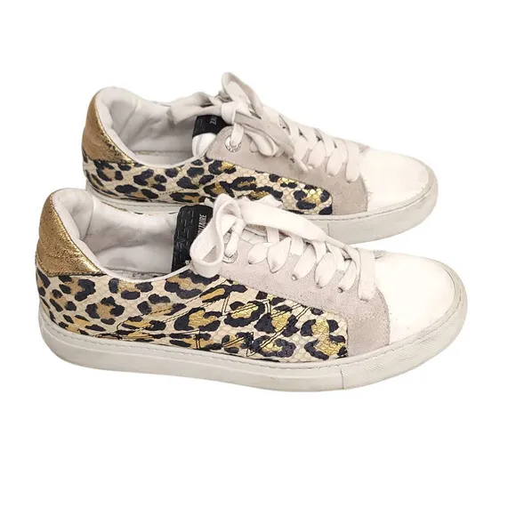 Zadig &amp; Voltaire women’s leather low-top leather sneakers Size 39 EUR