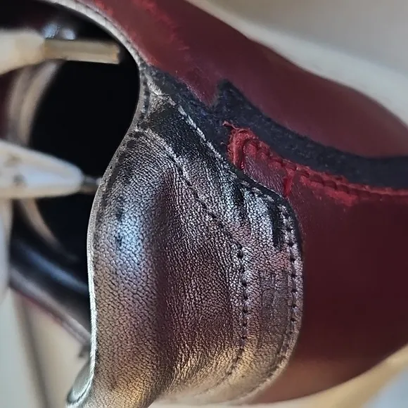 Zadig &amp; Voltaire ZV1747 Flash Low Top Sneakers Burgundy Leather Size EU 38 US 7