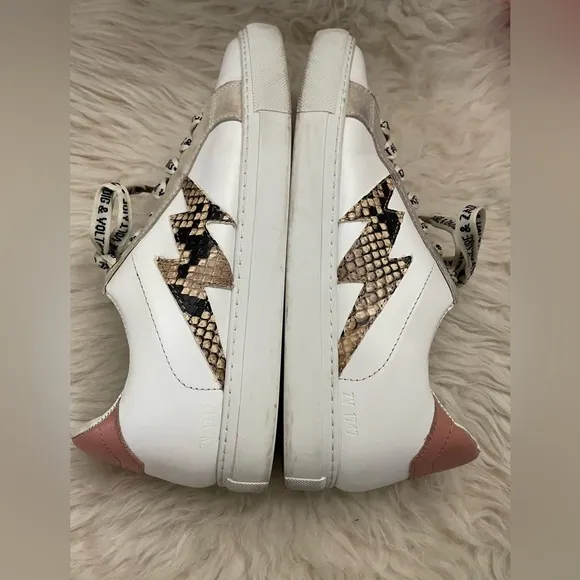 Zadig &amp; Voltaire ZV1747 Wild Low Top Sneakers Leather 38 US 7