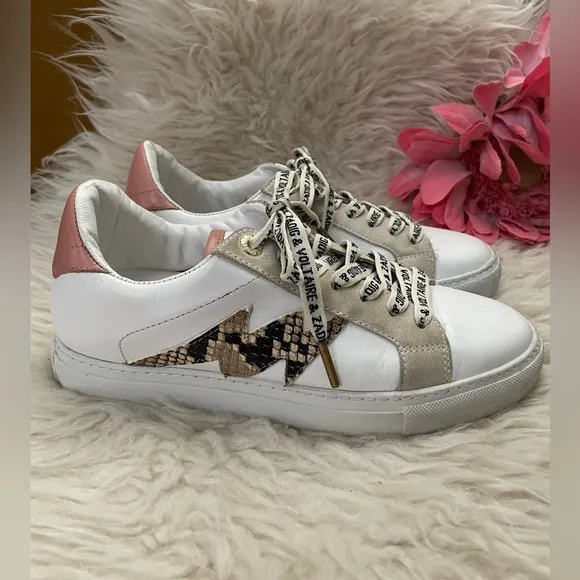 Zadig &amp; Voltaire ZV1747 Wild Low Top Sneakers Leather 38 US 7