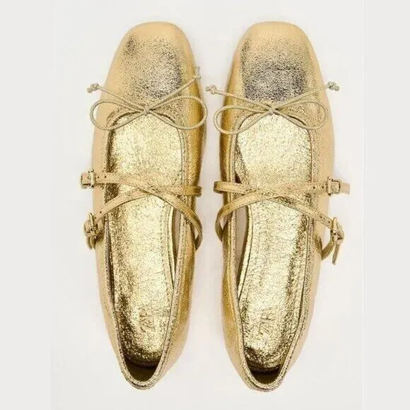 ZARA Bow Ballet Flats NWT
