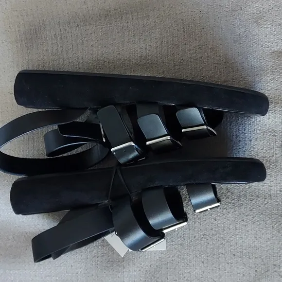 Zara Buckle Strap Flatform Sandals