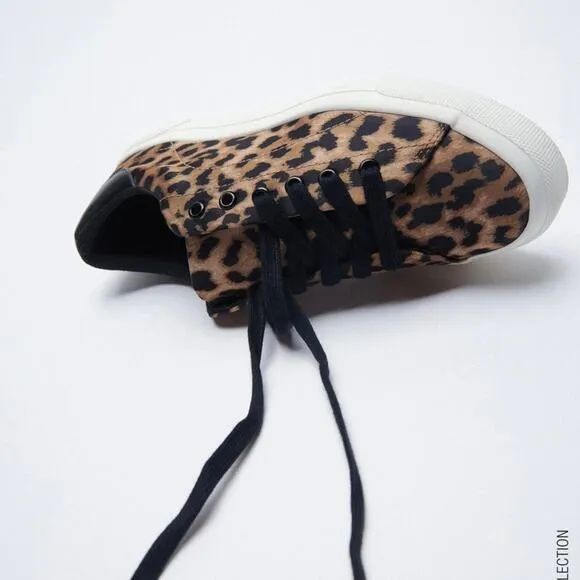 Zara Cheetah Sneakers Size 9