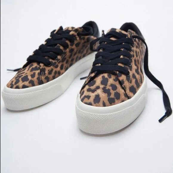 Zara Cheetah Sneakers Size 9