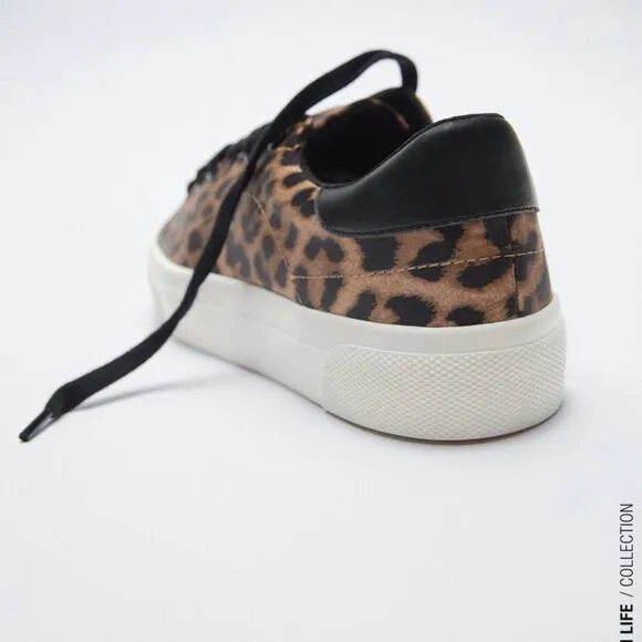 Zara Cheetah Sneakers Size 9