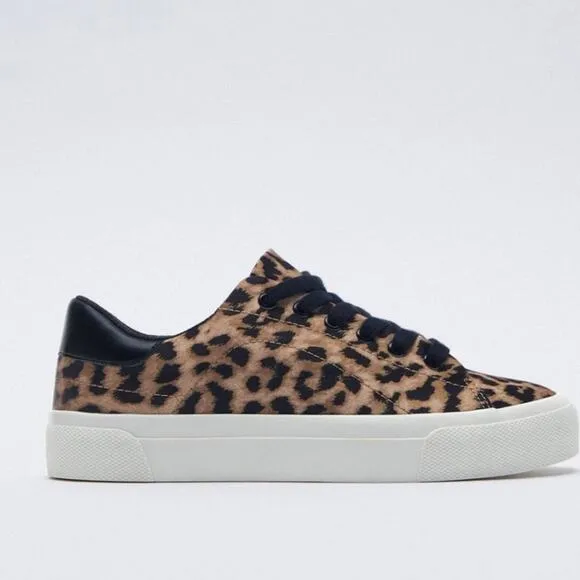 Zara Cheetah Sneakers Size 9