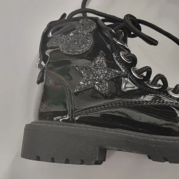 ZARA Disney Mickey boots with sparkle design combat boots size 12