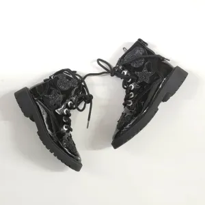 ZARA Disney Mickey boots with sparkle design combat boots size 12