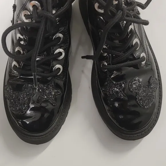 ZARA Disney Mickey boots with sparkle design combat boots size 12