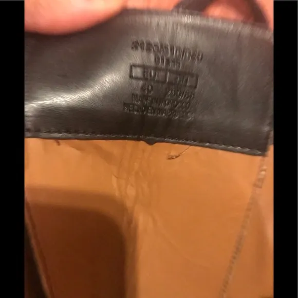 ZARA LEATHER COMBAT BOOTS BLACK WITH ZIPPER &amp; LACE
