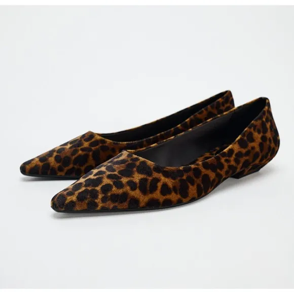 ZARA Leopard Print Flats NWT