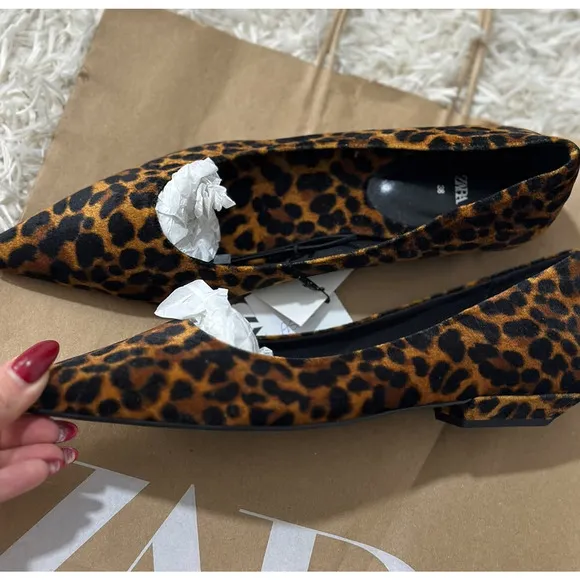 ZARA Leopard Print Flats NWT
