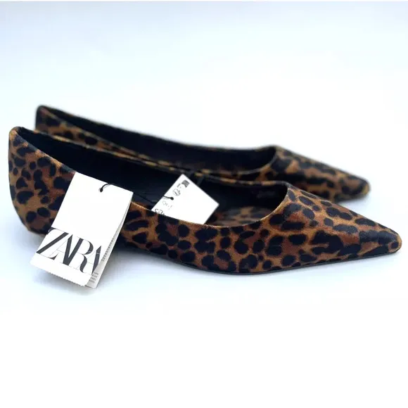 ZARA Leopard Print Flats NWT