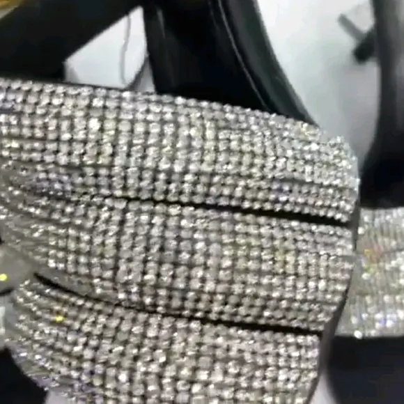 ZARA Sparkly Strap Heels Sandals