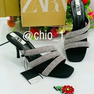 ZARA Sparkly Strap Heels Sandals