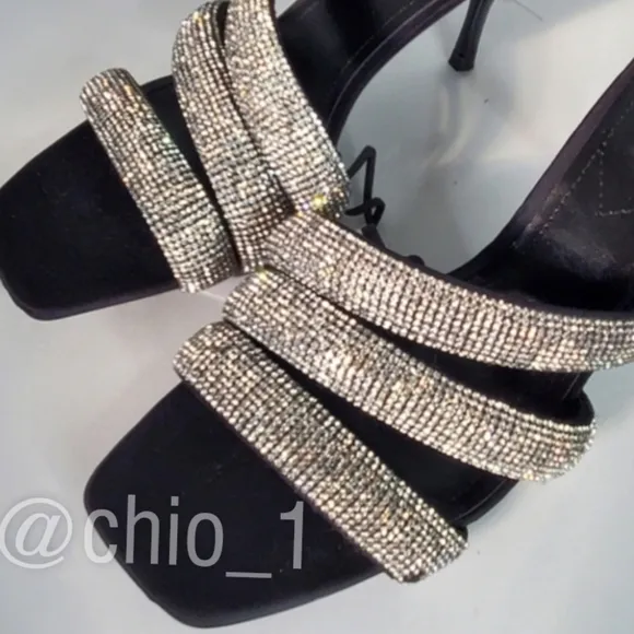 ZARA Sparkly Strap Heels Sandals