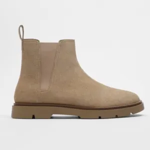 ZARA SPLIT SUEDE CHELSEA BOOTS