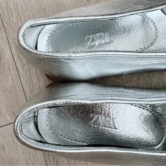 Zara Square Toe Ballet Flats