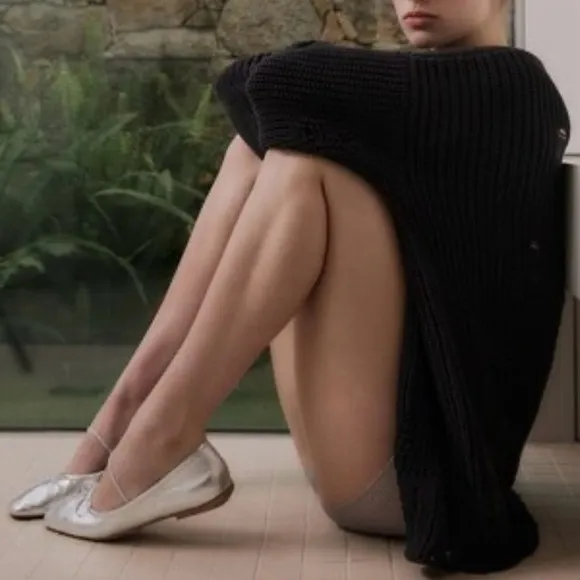 Zara Square Toe Ballet Flats