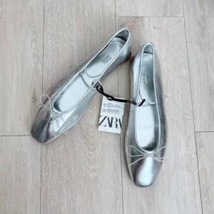 Zara Square Toe Ballet Flats