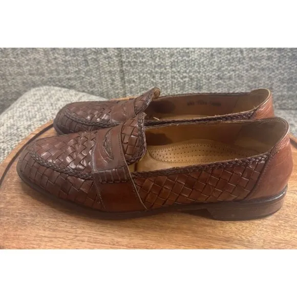 Zelli Men’s Woven Loafer Shoes Handcrafted  Made In Italy 10.5 M