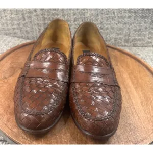 Zelli Men’s Woven Loafer Shoes Handcrafted  Made In Italy 10.5 M