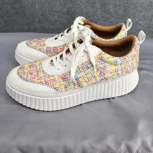 ZODIAC Women's Cooper Sneakers Size 10 Fashionable Platform Quilted Rainbow Top